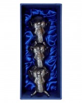 Pewter Shot Glass Elephant Head carvings (1 set contains 3 Pcs.)