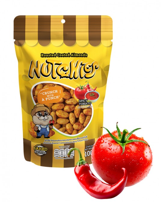 Nutchies Roasted Coated Almonds Spicy Tomato Flavor 100g